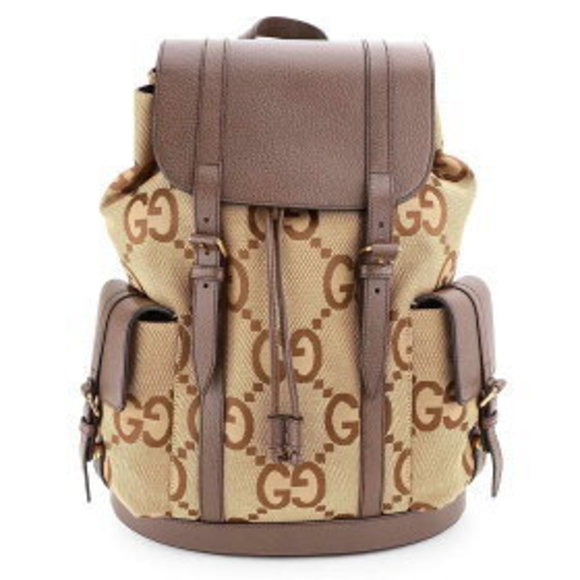 Gucci Jumbo GG Backpack UKMEG Beige - Picture 1 of 9